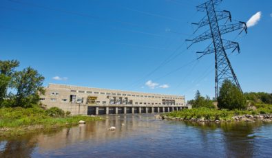 An exterior view of the Chenaux Generating Station