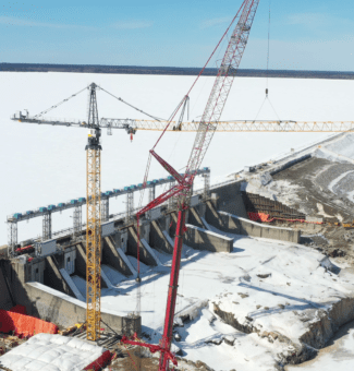 In northeast Ontario, north of Kapuskasing, construction is progressing on the Little Long Dam Safety project to improve dam safety on the Mattagami River.